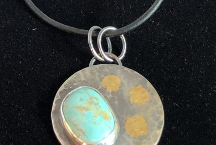 Turquoise on Sterling Disc