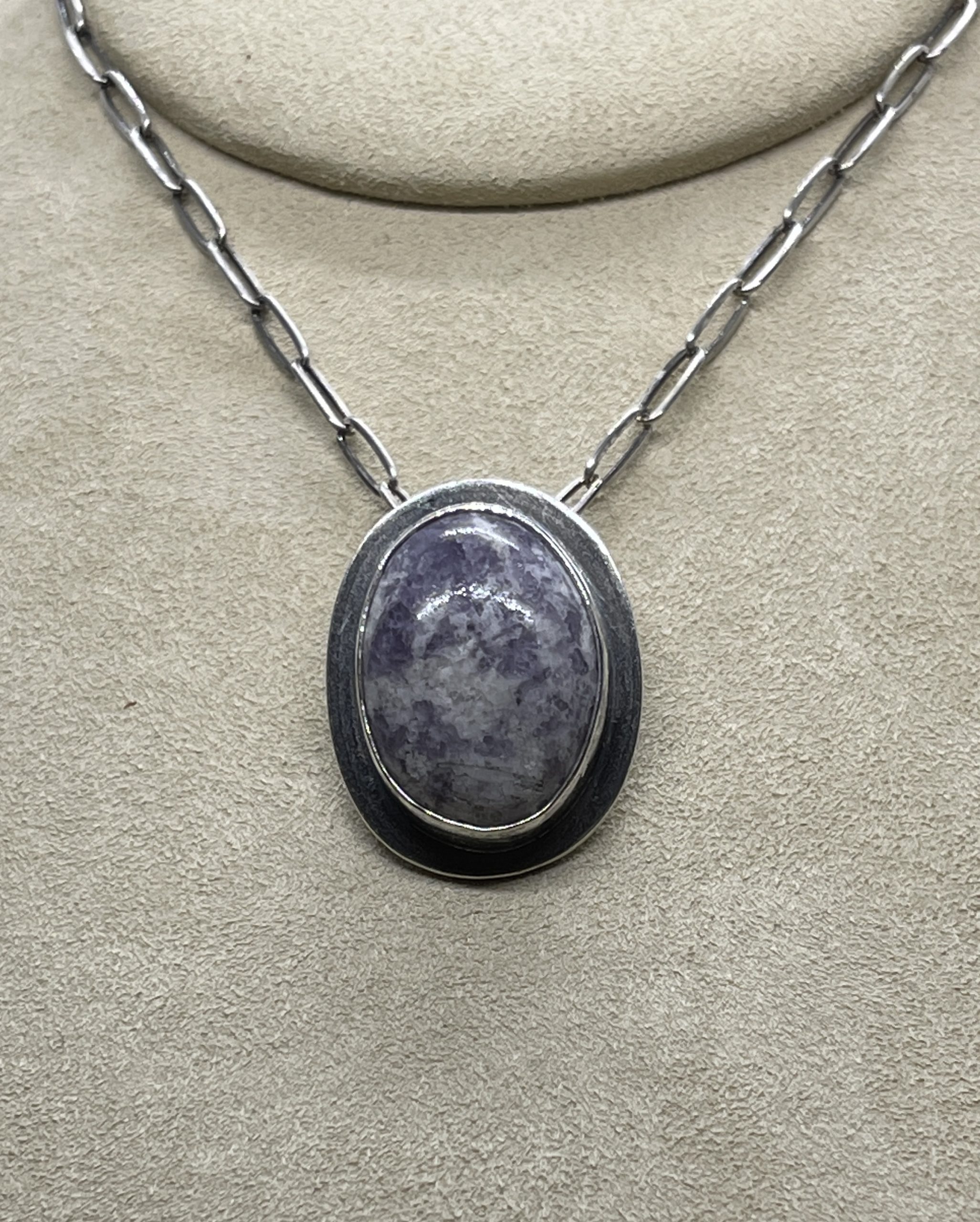 Sterling Silver with Lapidolite Pendant