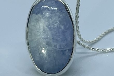 Sterling Silver with Lilac Jade Pendant
