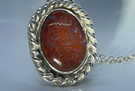 Red Moss Agate Pendant